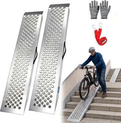 Set 2 rampe LIEKUMM din otel, 120 cm, capacitate 600 kg, inaltime utilizare max. 48 cm