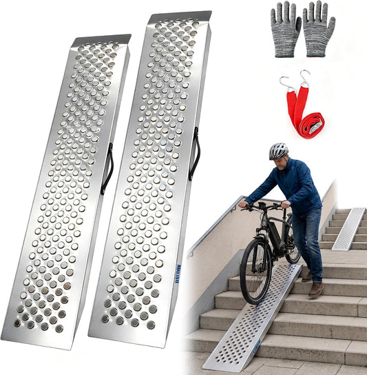 Set 2 rampe LIEKUMM din otel, 120 cm, capacitate 600 kg, inaltime utilizare max. 48 cm