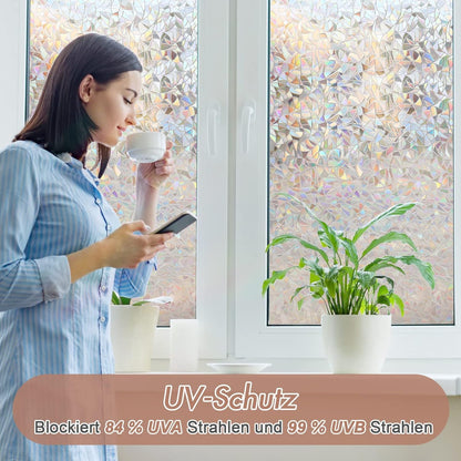 Folie geam Haton 3D Rainbow 75 x 200 cm protectie UV