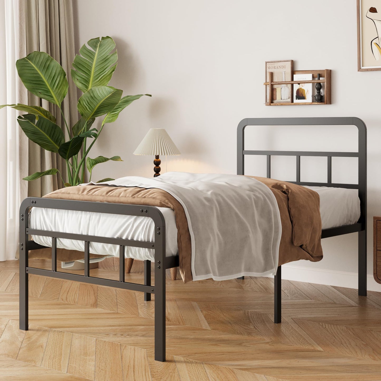 Pat 200x150 Yicensen King Size Cadru Metalic 46cm Negru