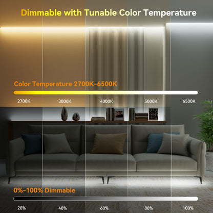 Banda LED smart PAUTIX Tunable White COB 24V dimabila Wi-Fi