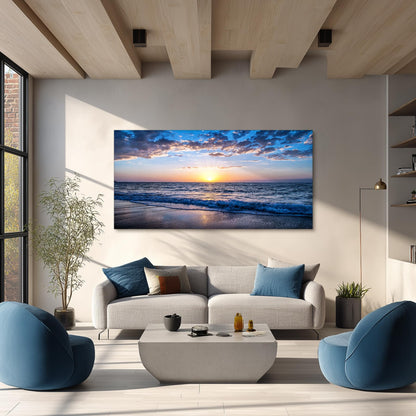 Tablou perete hyidecorart Natural Canvas Sea 150x50 cm