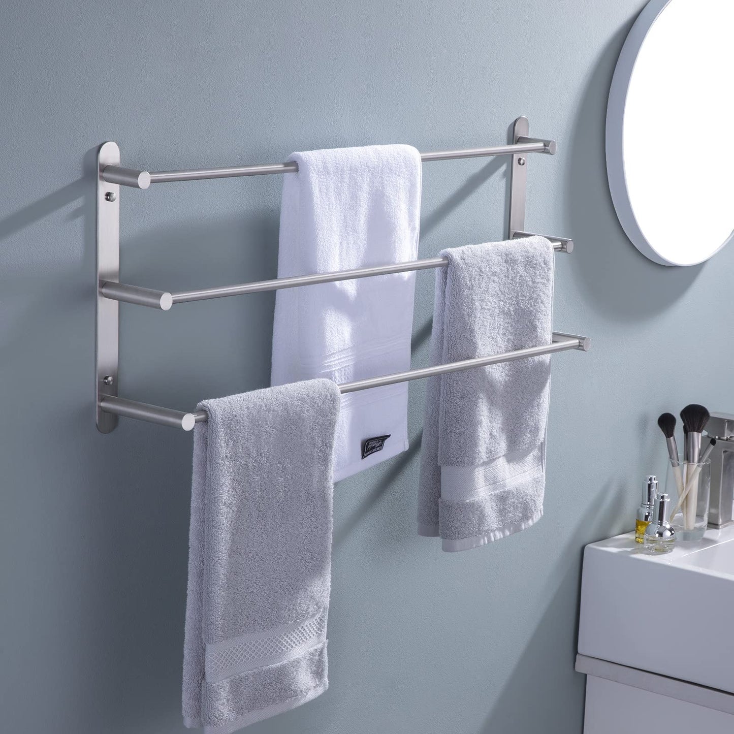 Suport prosoape KES BTH202S75-2 inox 3 niveluri 75 cm perete