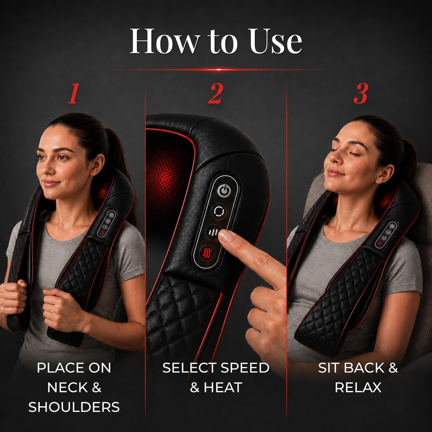Masajer gat Essy YC-303D Shiatsu cu incalzire si 3 viteze