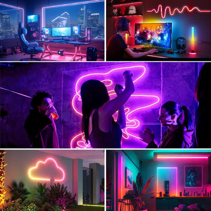 httpsmp 12M RGB Neon LED Strip Lights, Musik Sync, 24V Flexible Streifen mit App/Fernbedienung anwendbar auf Schlafzimmer, Raum & Außendekoration