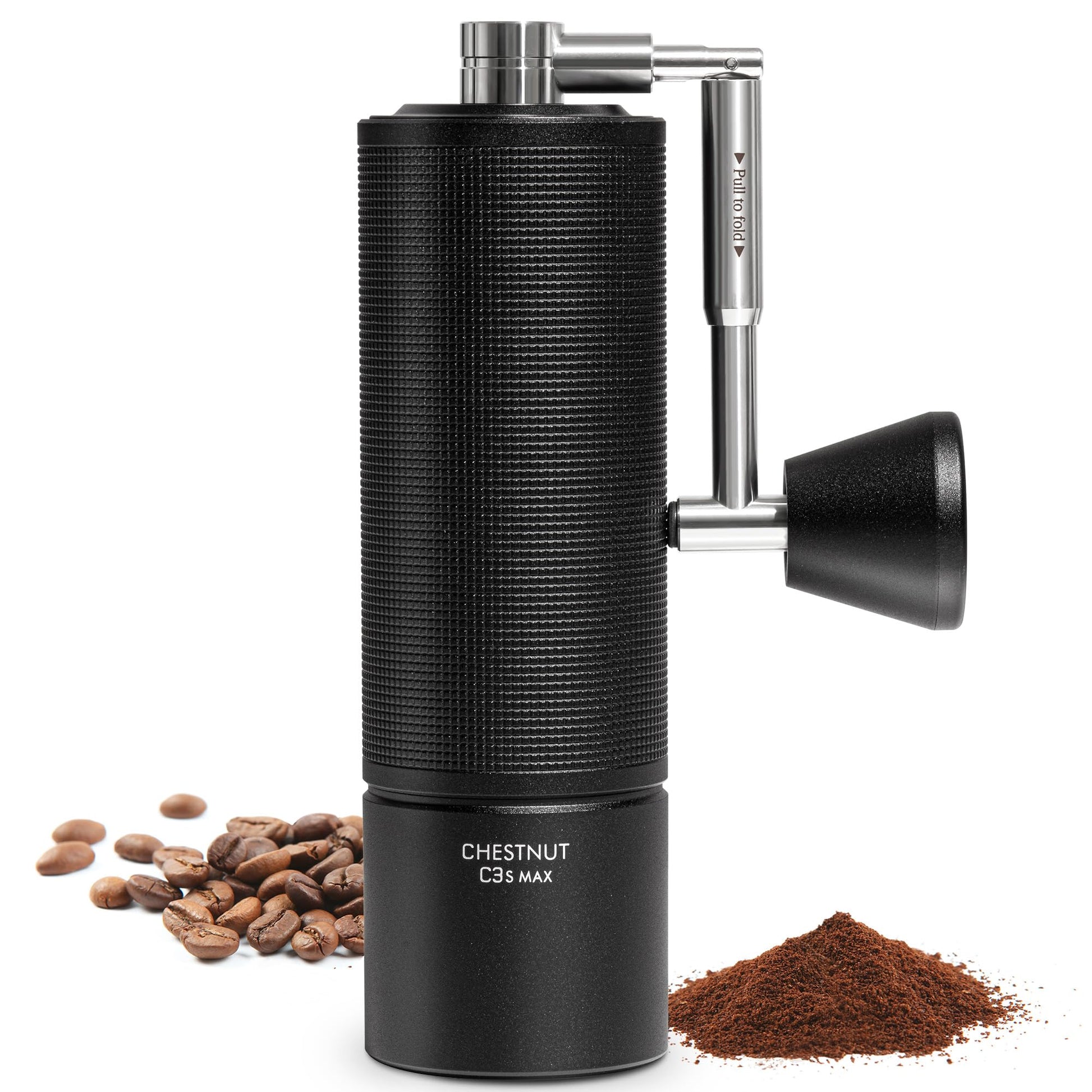 Chestnut C3 ESP PRO, TIMEMORE Kaffeemühle Manuell, Upgrade Integrierte Ganzmetallgehäuse, Handkaffeemühle für Espresso bis French Press, Schwarz