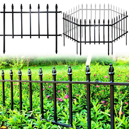 Gard decorativ Thealyn FG36-G metal negru 3.5 m fara sapare