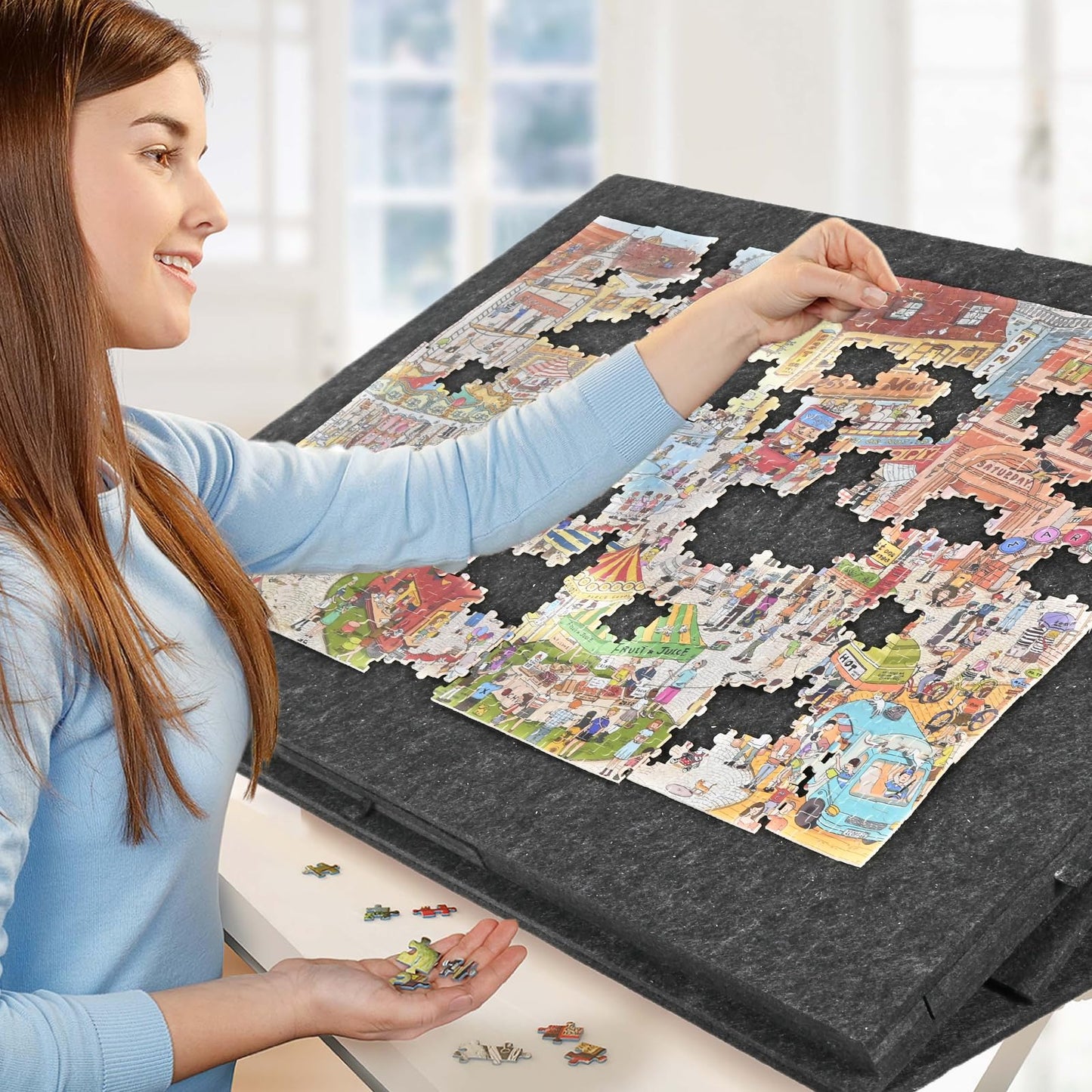 Puzzleboard Zertylre ZEY6131 2-in-1 inclinabil cu 6 sertare