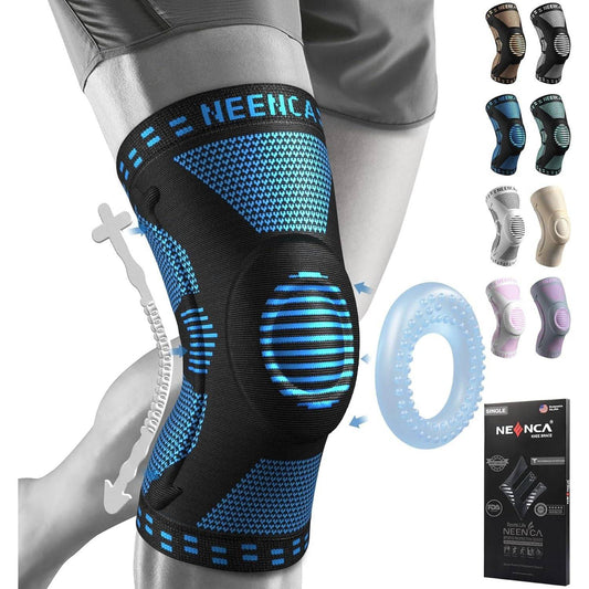 NEENCA Knee Brace for Women & Men, Medical Knee Support with Patella Pad & Side Stabilizers, Knee Compression Sleeve for Knee Pain, Meniscus Tear, ACL, Joint Pain, Runner, Workout - FSA/HSA Eligible