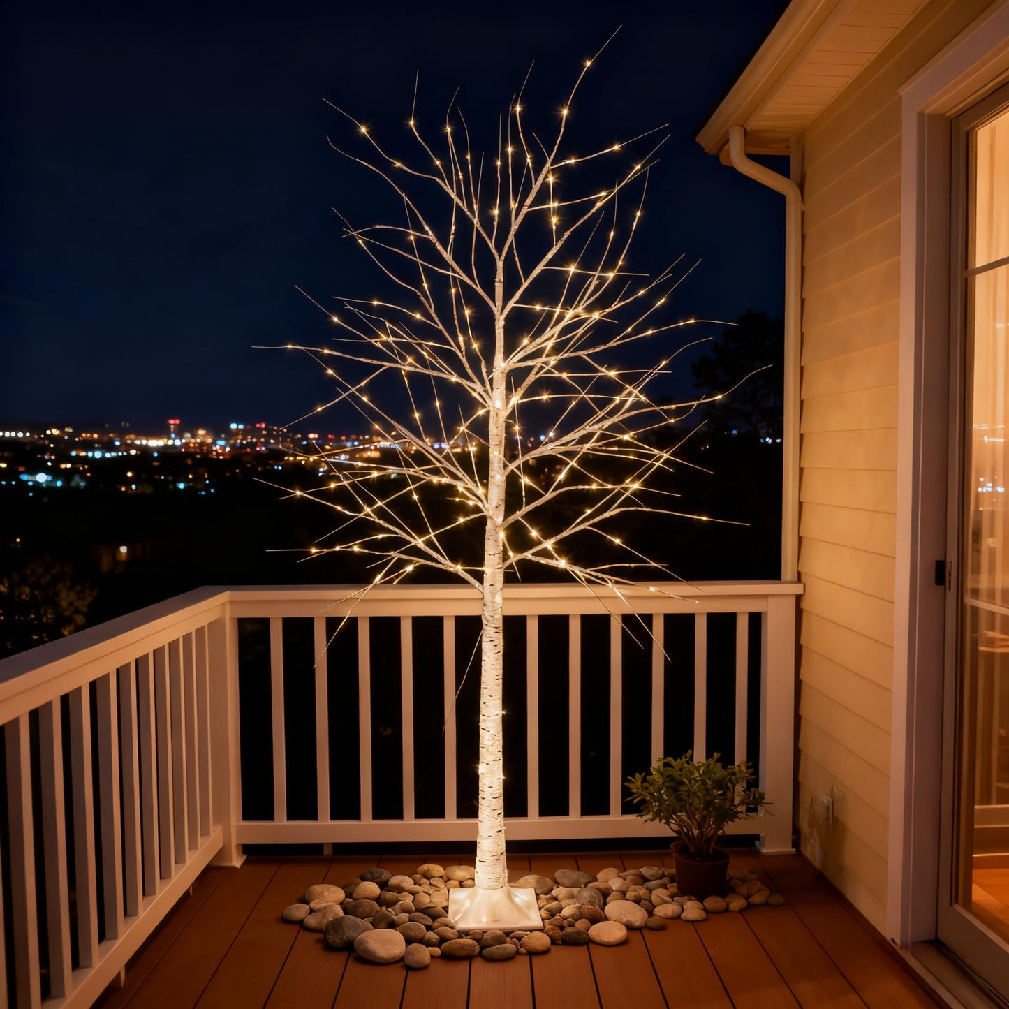 Decor luminos CCLIFE CushHom 180 cm 200 LED IP44 alb cald