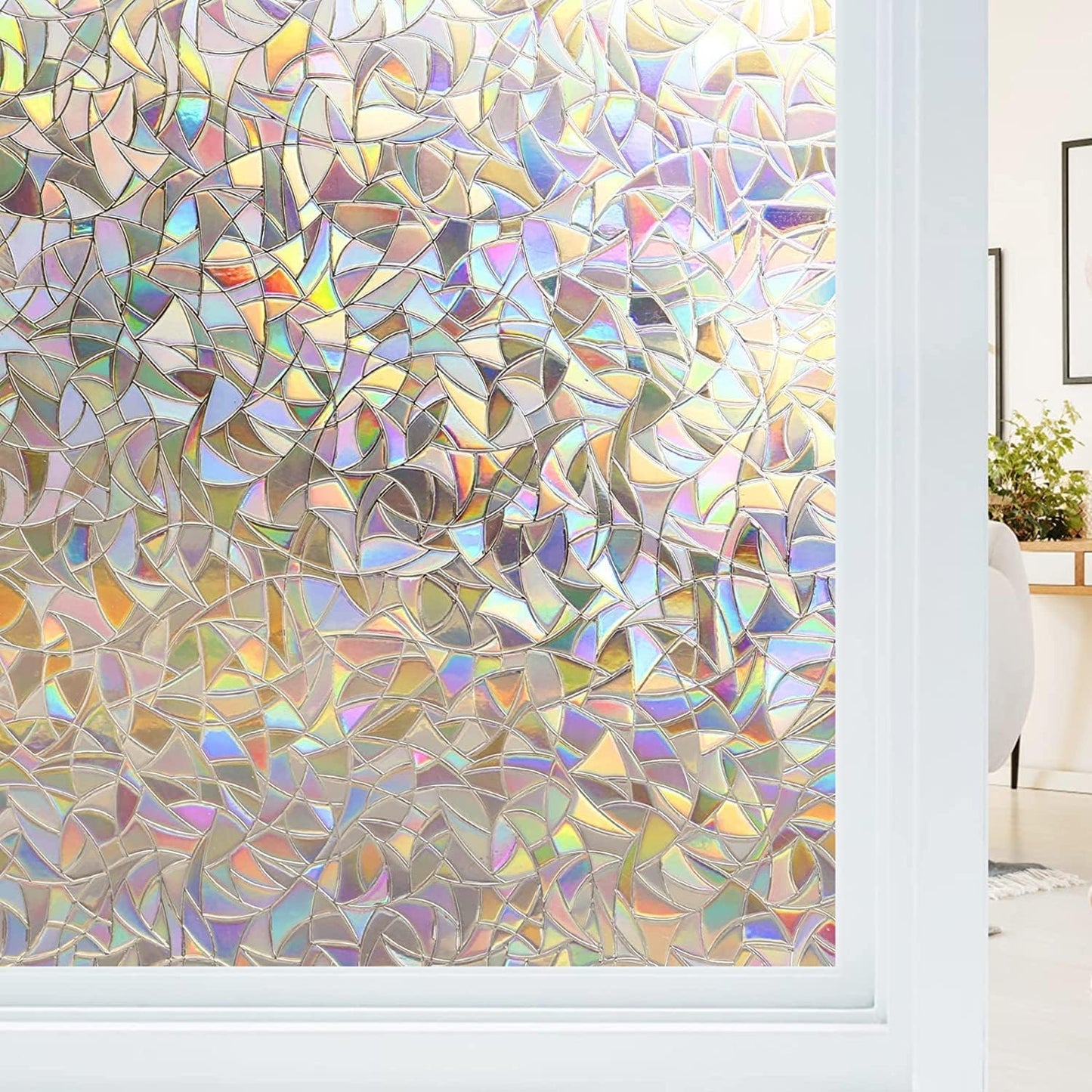 Folie geam Haton 3D Rainbow 75 x 200 cm protectie UV