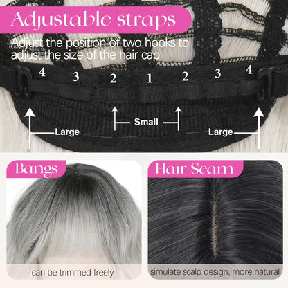 Peruca Sofeiyan Bob Wavy cu Breton 30 cm Fibra Kanekalon