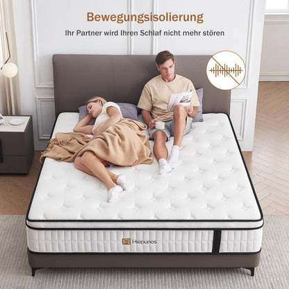 Saltea Hiepunos Pocket Spring 140x200 cm H3 Memory Foam 26 cm