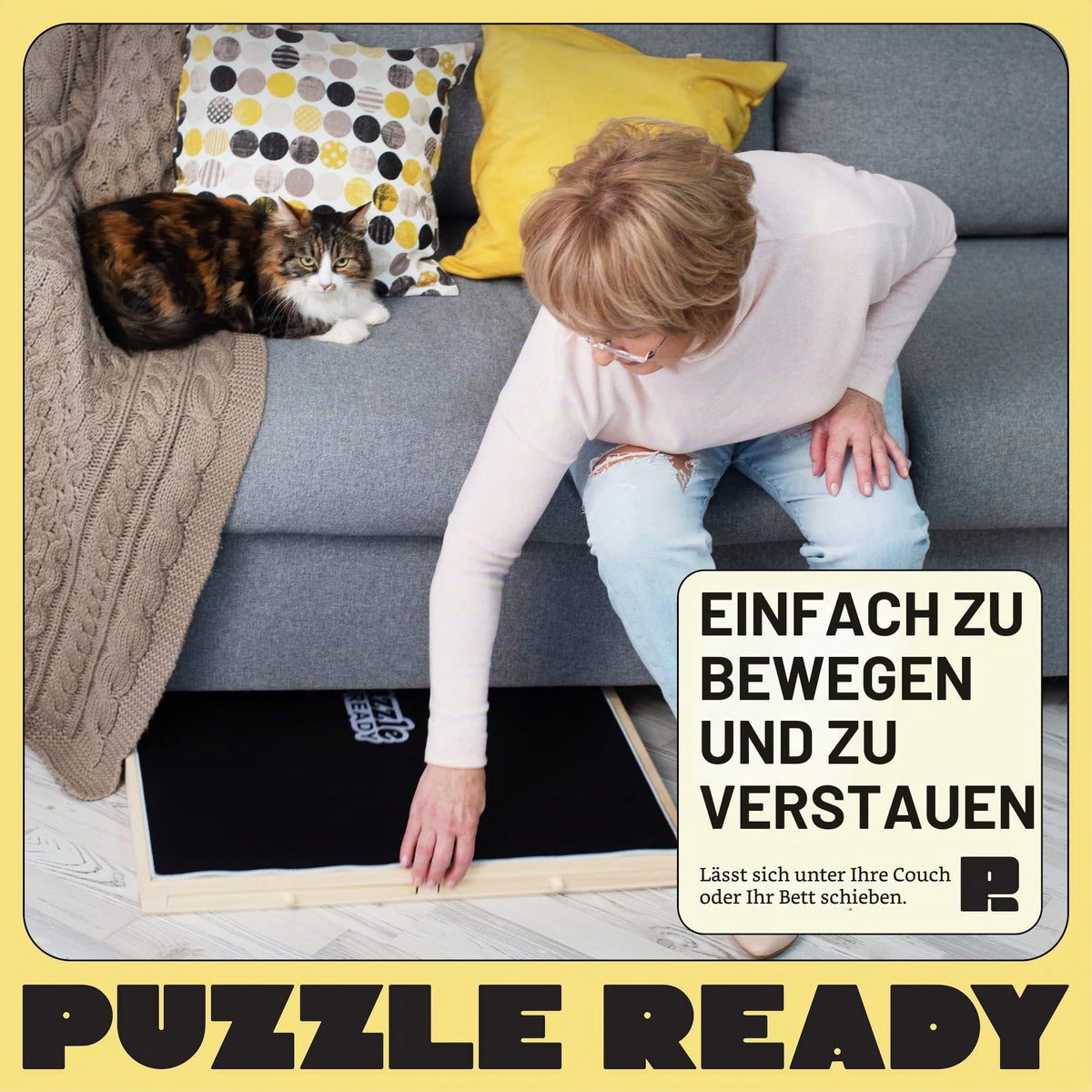 Puzzle Board Puzzle Ready 1000 piese lemn cu sertare colorate