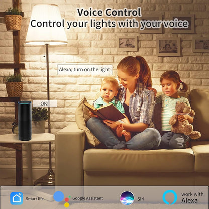 Fitop Alexa Smart Light Bulbs, E14 WiFi LED Lamps, Dimmable Light Bulb, 4.9 W, 470 Lm + 2700-6500 K + RGB 16 Million Colours, App Control, Compatible with Alexa/Google Home, Voice Control, Pack of 2
