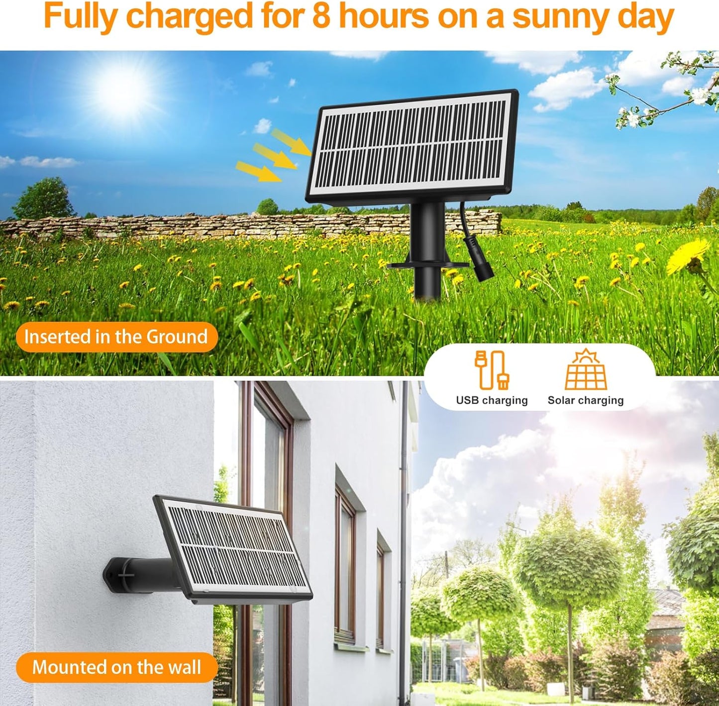 Solar Fairy Lights Outdoor, 30.6 m Fairy Lights Bulbs Outdoor 50 + 2 LEDs G40 Bulbs, Waterproof 4 Mode Solar Garden Garland Lights for Patio, Backyard, Balcony, Party (USB Powered)