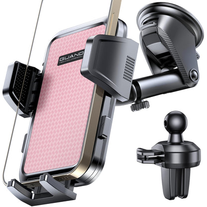 Car phone holder air vent, Car Phone Holder Mount 360° Rotation, Adjustable Clip, Big Phone & Thick Case Friendly, Compatibility Fit for All 4"-7" Smartphone, Universal phone car holder