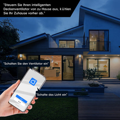 Ventilator tavan Ovlaim 165 cm Wi-Fi LED 6 viteze motor DC silentios