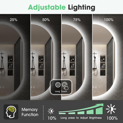 Oglinda baie Sbagno 100x60 cm LED anti-aburire