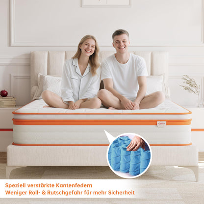 Saltea TeQsli TSB 180x200 cm Hibrida 7 zone Gel Memory Foam 25 cm