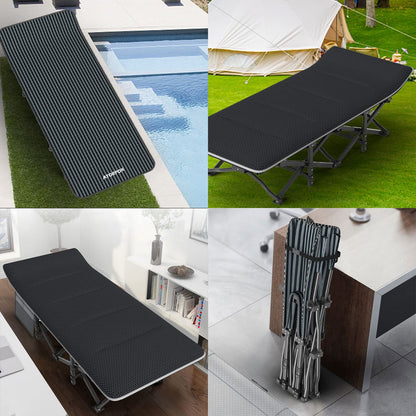 Pat camping ATORPOK SHOP HGHD pliabil, cadru otel, 250 kg