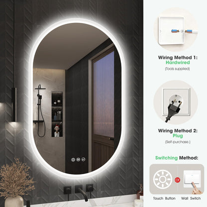 Oglinda baie Sbagno 100x60 cm LED anti-aburire