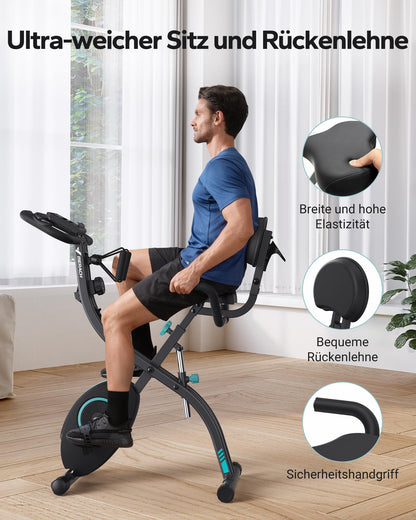 Bicicleta fitness MERACH MR-S15B1 pliabila, rezistenta magnetica 16 niveluri