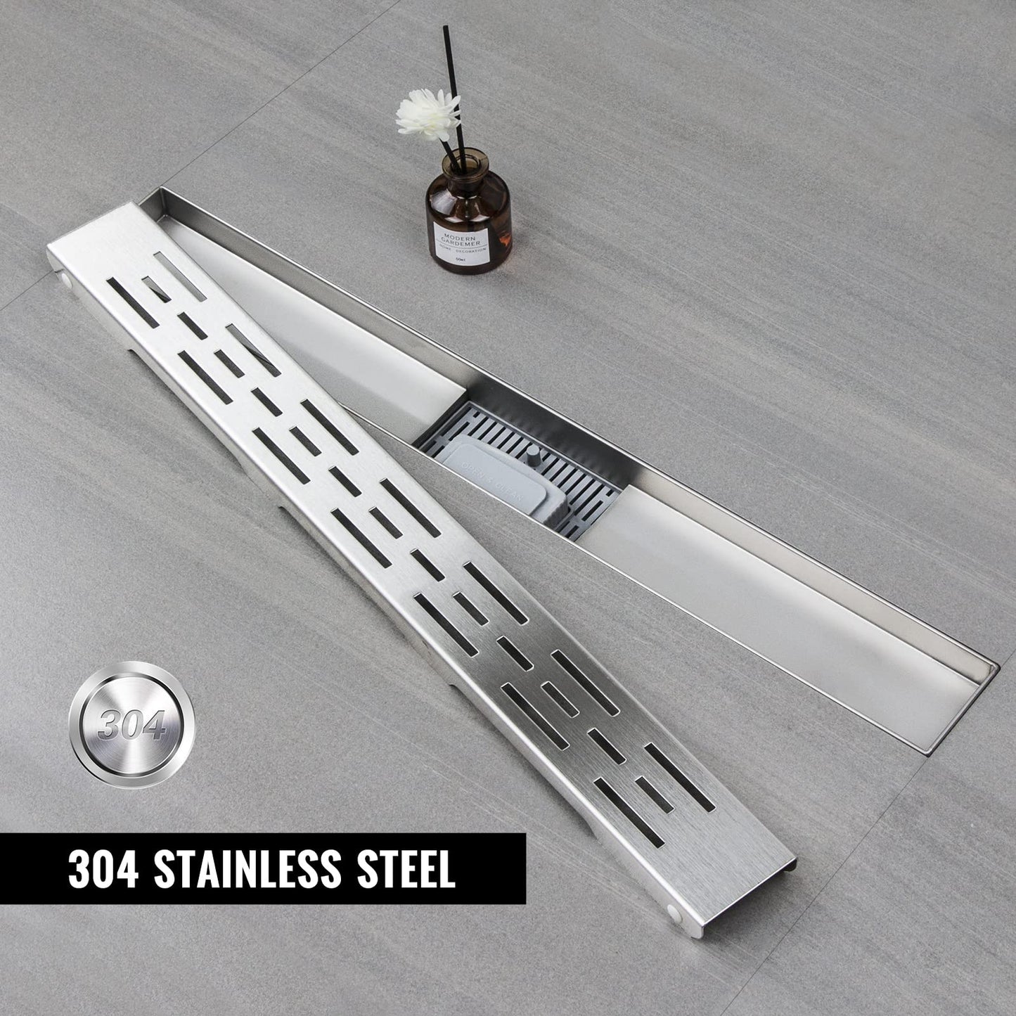 Rigola dus sunrik SLSD-A06-90cm inox 304, 90 cm, waterproof