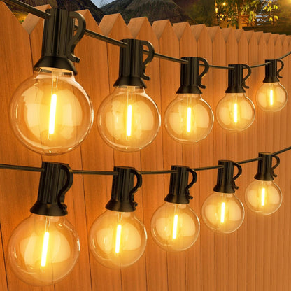 GPATIO LED Outdoor Fairy Lights, 45 m, Power, 75 + 2 Bulbs, Warm White G40 Plastic Bulbs, IP45 Waterproof, Indoor/Outdoor Fairy Lights for Garden, Patio, Weddings, Parties
