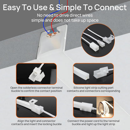 Neon LED Strip 5 m, Silicone Waterproof Fireproof IP65 LED Strip Warm White 3000 K 10 mm LED Fairy Lights Outdoor 230 V Flexible DIY Light Strip Outdoor with Power Supply for Home, Party,