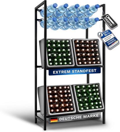 Raft sticle DEVIHOME Drinks Crate Rack Wine Rack 3 cutii 10 sticle
