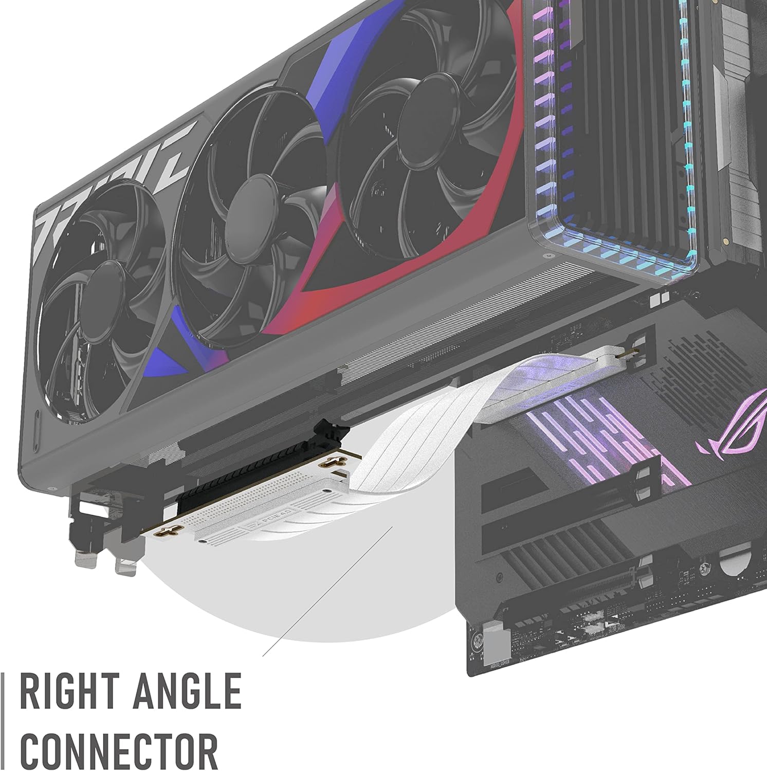 EZDIY-FAB PCIE Gen 4 16x Extreme Flexible, High Speed Riser Cable PCI Express 4.0 Port GPU Extension Card-Right Angle Connector, Supports RTX3090/3090ti/4080/4090 [7.87in/20cm]- White