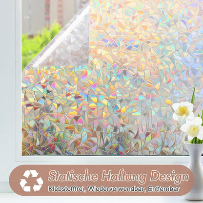 Folie geam Haton 3D Rainbow 75 x 200 cm protectie UV