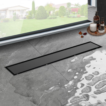 Sifon dus iYueMps IYM-FD-003-900mm otel inoxidabil 900mm negru