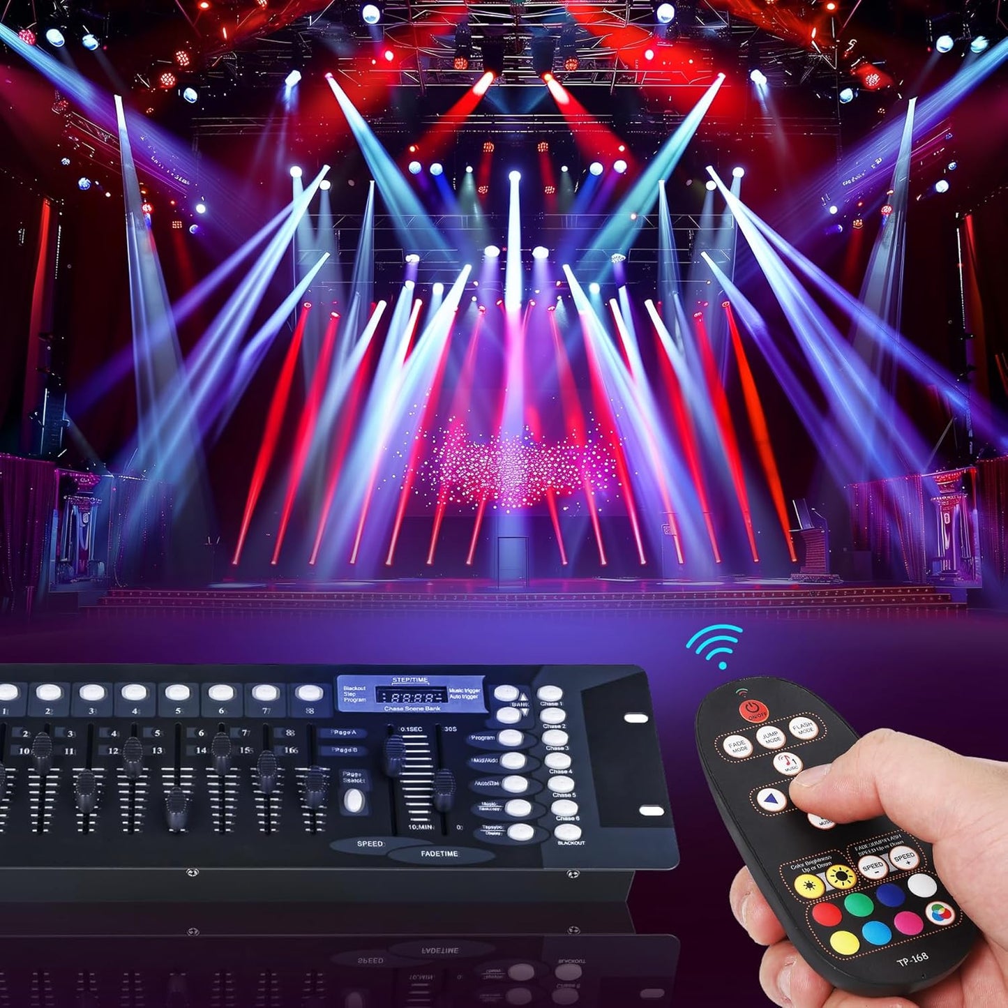 Litake Lumini DJ Par, 36 LED RGB, Activare Sunet, Control DMX si Remote, 7 Moduri, Set 2 Bucati pentru Petreceri, Nunti si Evenimente