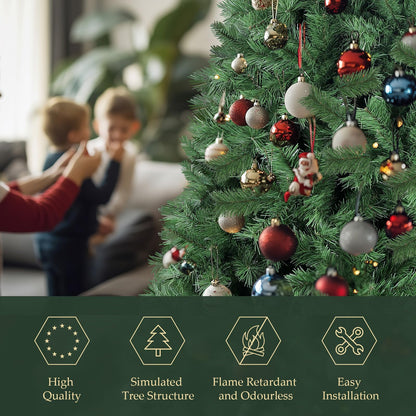 Brad artificial SALCAR 7ft 210 cm cu suport metalic stabil