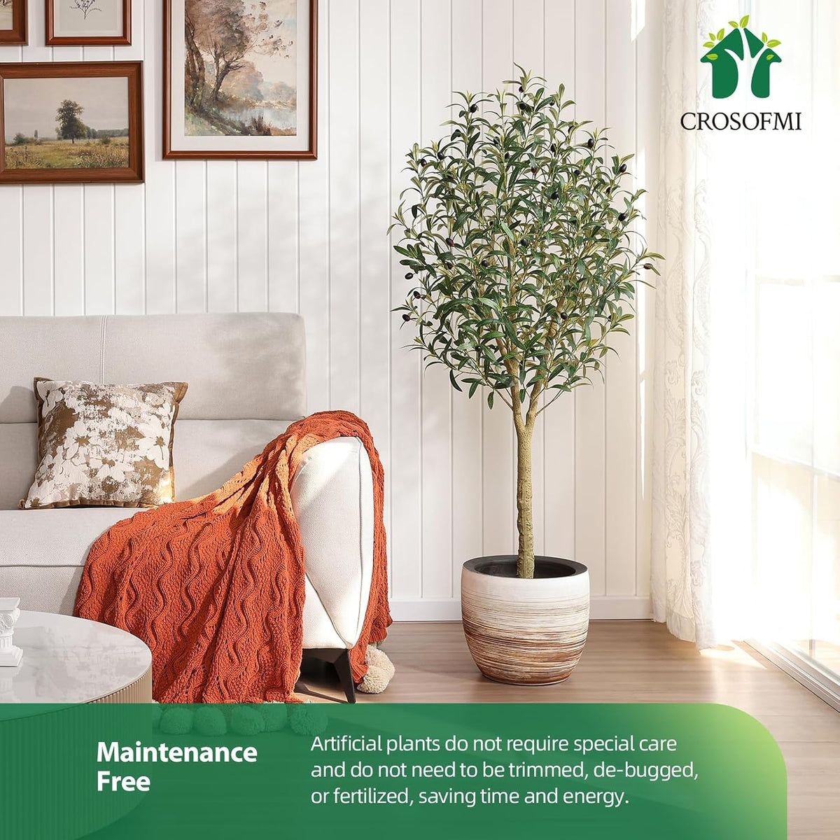 Planta artificiala de maslin CROSOFMI 150 cm, marimea selectata 381 cm