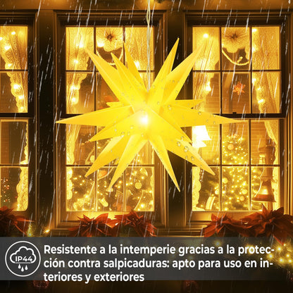Decoratiune luminoasa OVILUM XXL 3D Star 57 cm LED 6 becuri