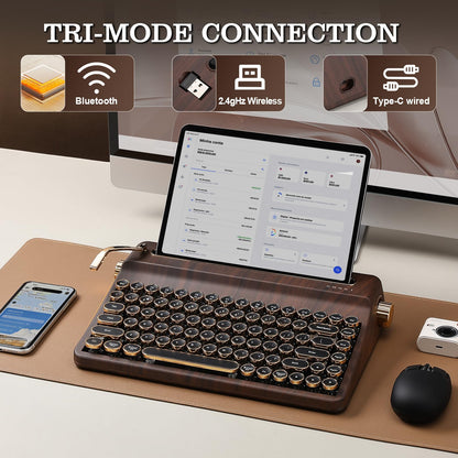 Tastatura YUNZII QL75 Retro Mecanic Wireless RGB 84 taste