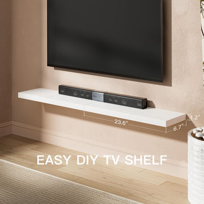 Rafturi perete STOREMIC Floating Shelves 60 cm, set 2, albe