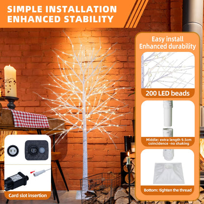 Decor luminos CCLIFE CushHom 180 cm 200 LED IP44 alb cald