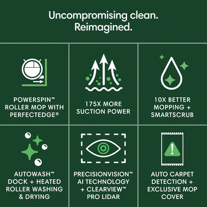 Robot aspirator si mop iRobot Roomba Max 705 Combo cu statie AutoWash, negru