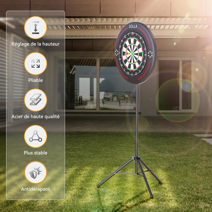 Suport dartboard SOLLA ajustabil metalic 173 cm, tripod portabil