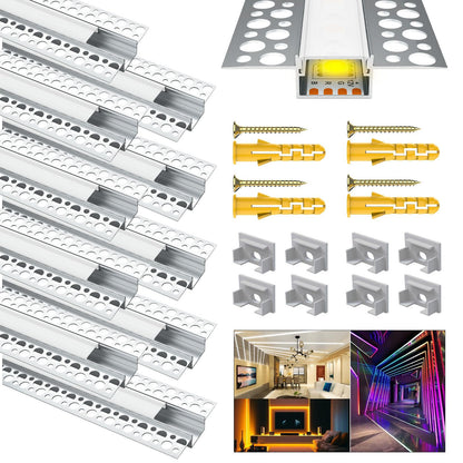 Profil LED Chesbung U-Form 10x1m Aluminiu 12V Alb Cald