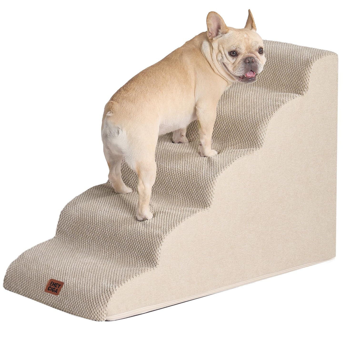 Scara pentru caini EHEYCIGA 4-Step 4 trepte fleece gri