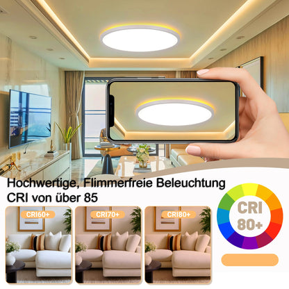 Plafoniera MoonYard LED 40 cm 36W 3900 lm cu telecomanda