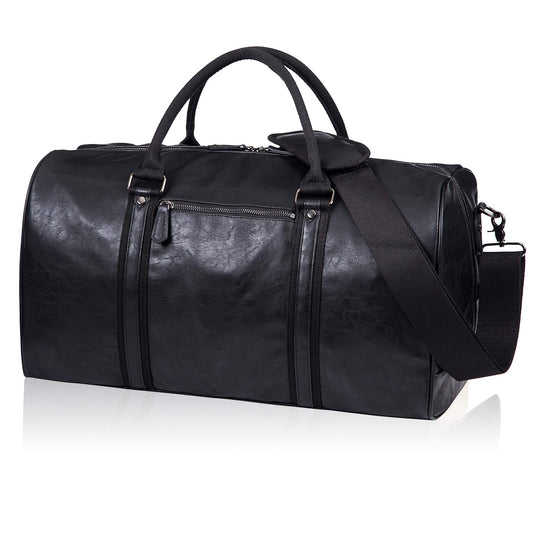 Geanta de calatorie din piele impermeabila, compartiment mare carry-on