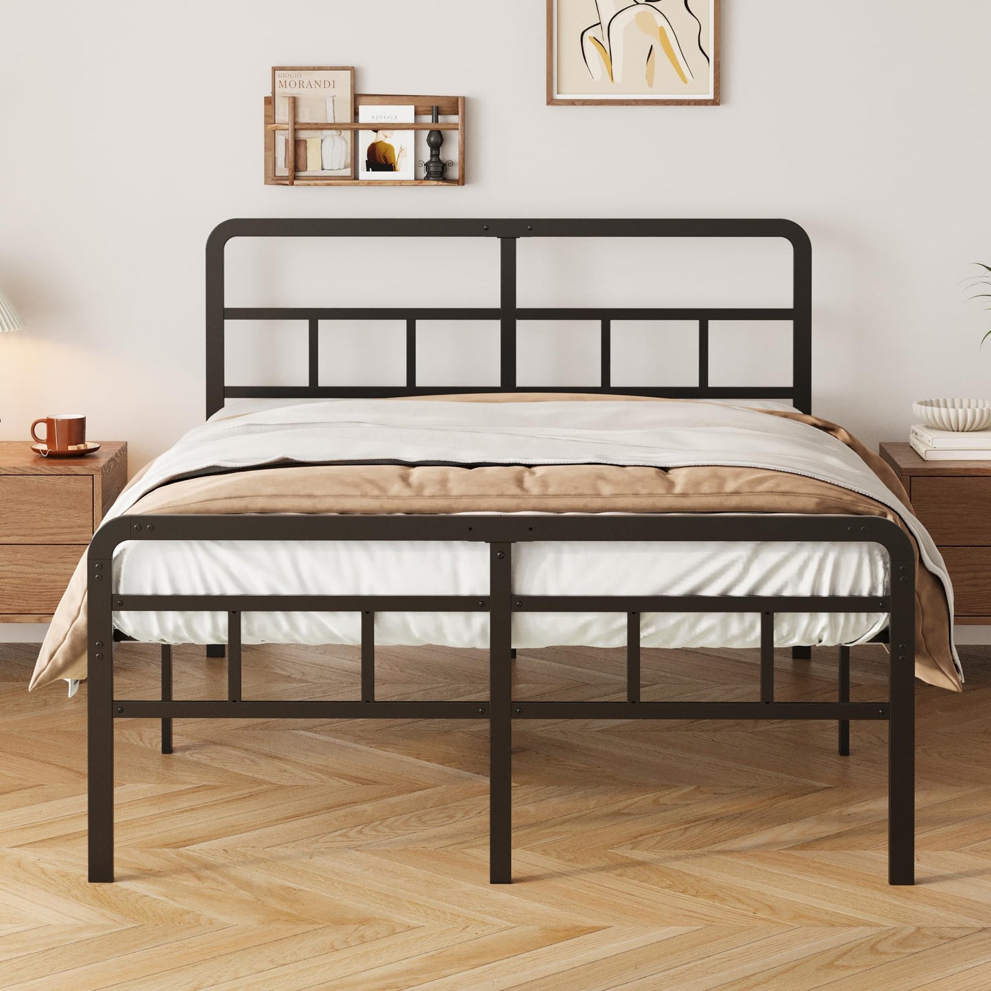 Pat 200x150 Yicensen King Size Cadru Metalic 46cm Negru