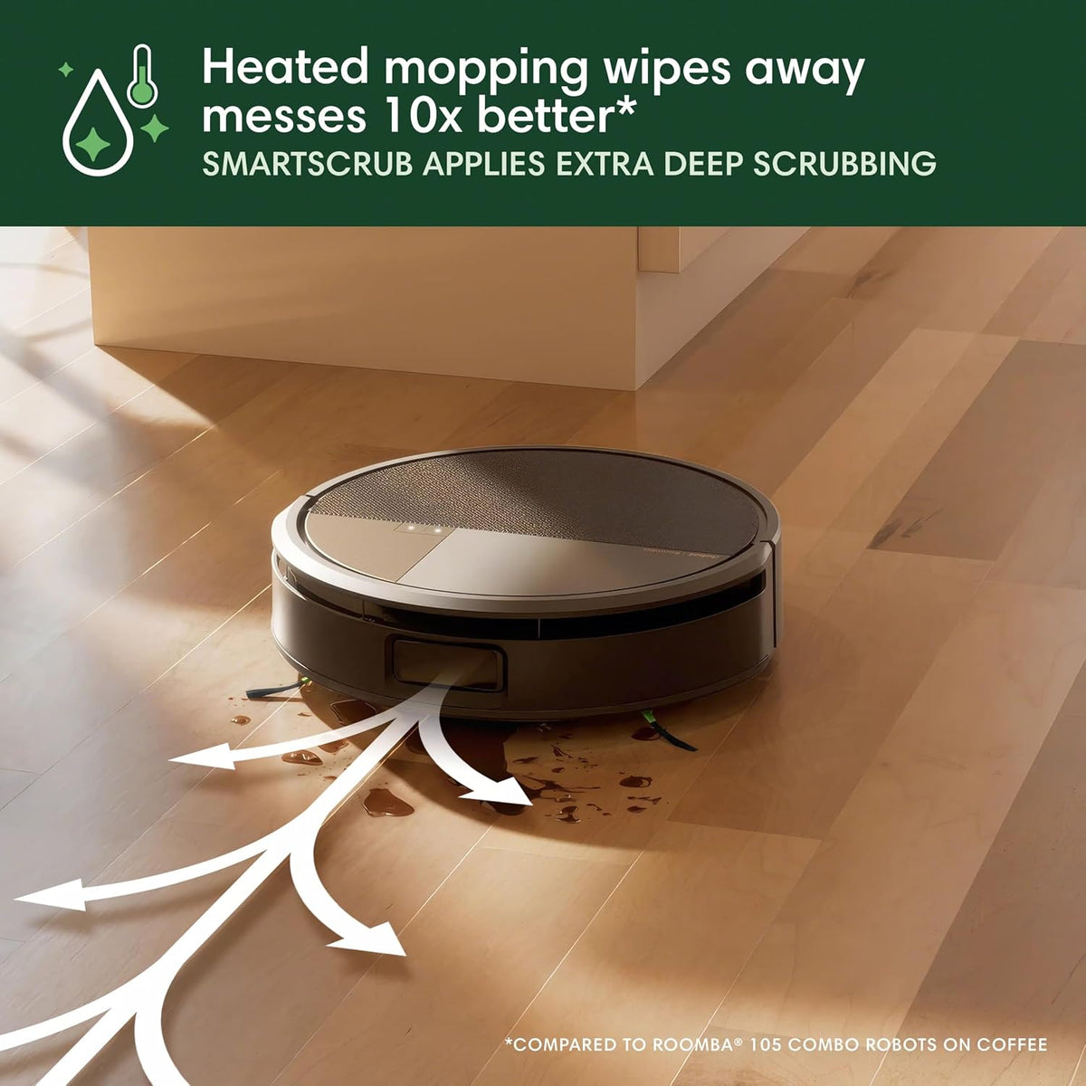 Robot aspirator si mop iRobot Roomba Max 705 Combo cu statie AutoWash, negru