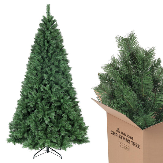Brad artificial SALCAR 7ft 210 cm cu suport metalic stabil